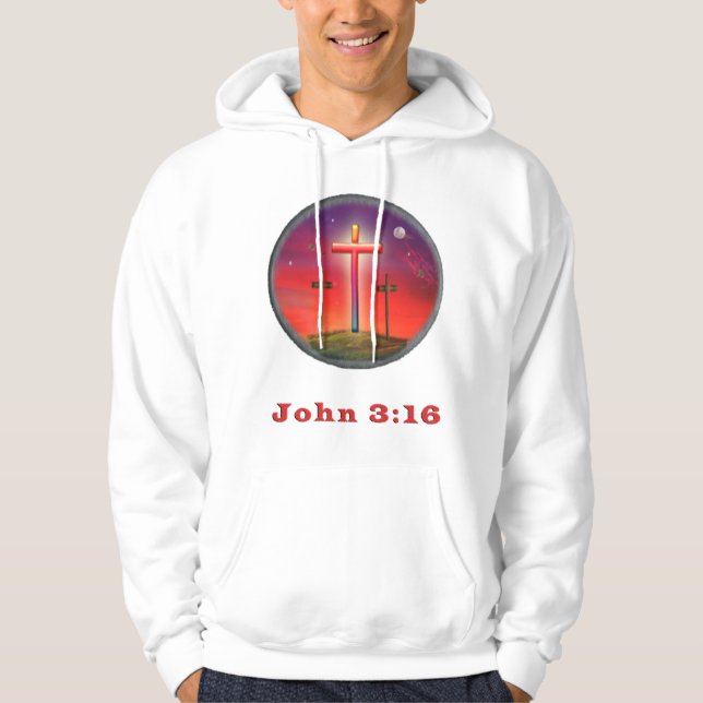 John 3:16 t-shirt hoodie (Front)