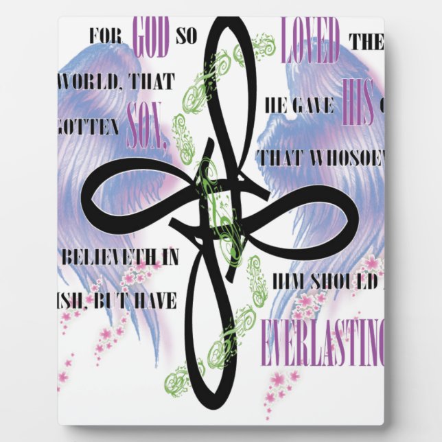 John 3:16 tattoo design plaque (Front)