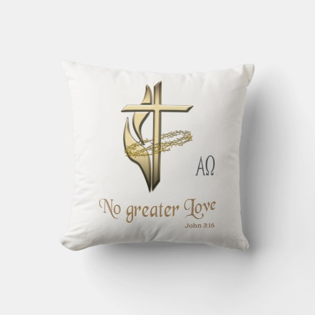 John 3:16 throw pillow (Front)