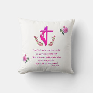 John 3:16 throw pillow