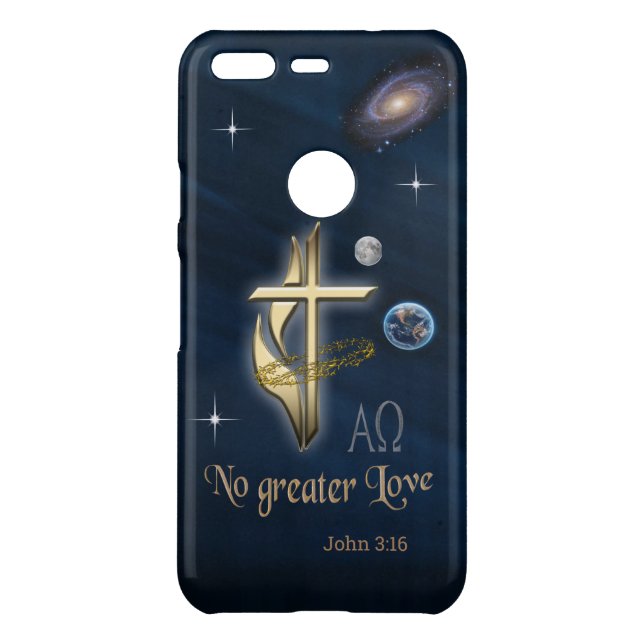 John 3:16 uncommon google pixel case (Back)