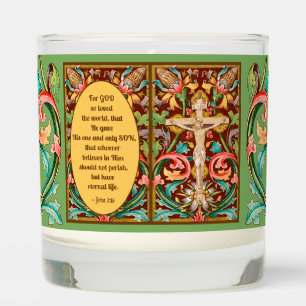 John 3:16 Verse with Crucified Jesus Lenten  Scented Candle