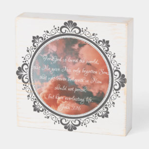 John 3:16 Wall Wooden Box Sign