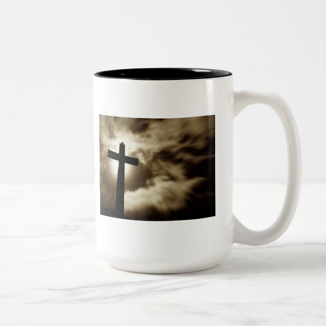 John 3:16 With Cross Two Tone Coffee Mug (Right)