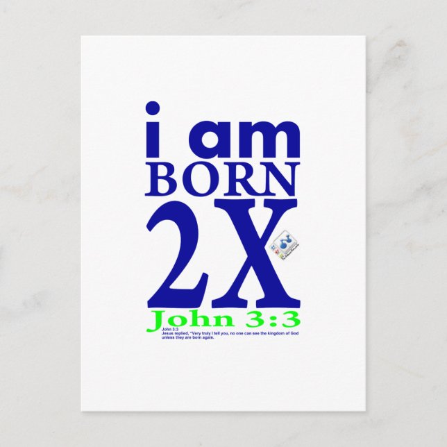 John 3:3 postcard (Front)
