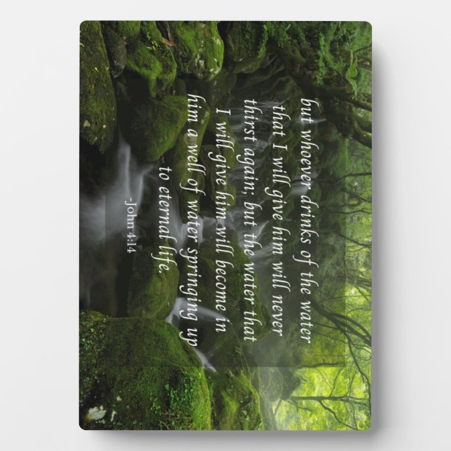 John 4:14 living water plaque (Front)