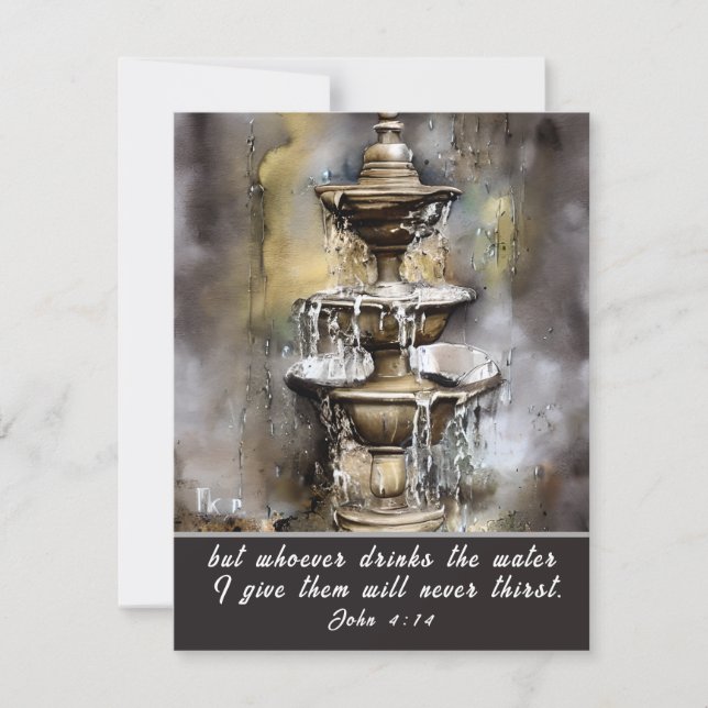 John 4:14 Whoever drinks the water I give Card (Front)