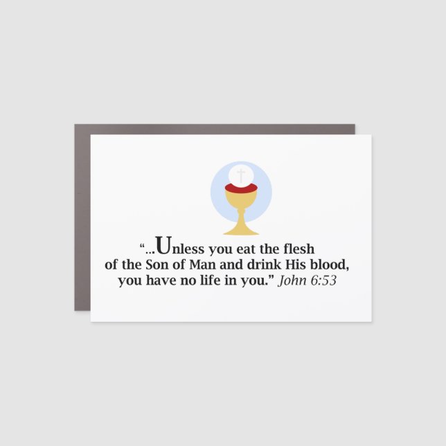 John 6:53 car magnet (Front)