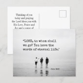 John 6:68 LORD, to whom shall we go? Bible Verse Postcard | Zazzle