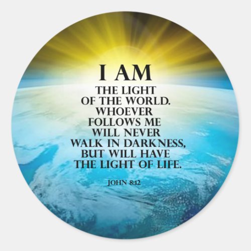 John 812 classic round sticker