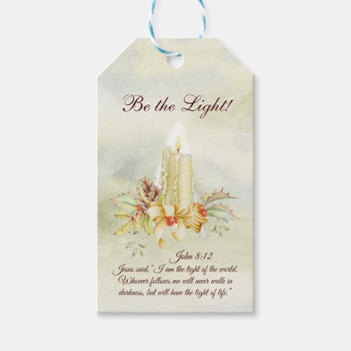 John 812 Jesus said I am the Light of the World Gift Tags