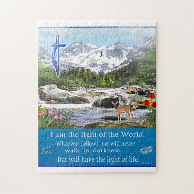 John  8:12   jigsaw puzzle (Vertical)
