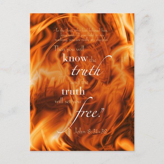 John 8:31-32 postcard (Front)
