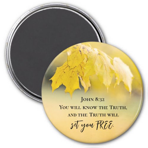 John 832 The Truth will set you FREE Bible Verse Magnet