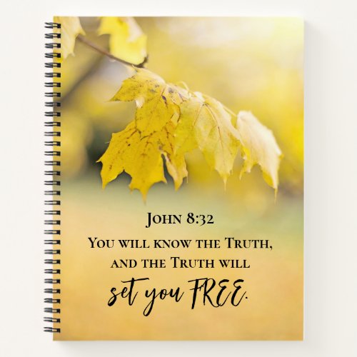 John 832 The Truth will set you FREE Bible Verse  Notebook