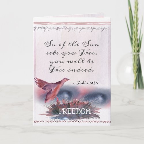 John 836 If the Son sets you Free Scripture Card