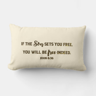 John 8:36 lumbar pillow
