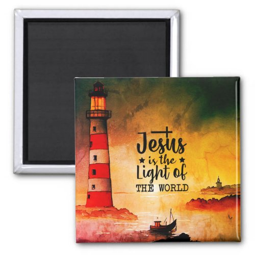 John 8 Jesus is the Light of the World Lighthouse Magnet