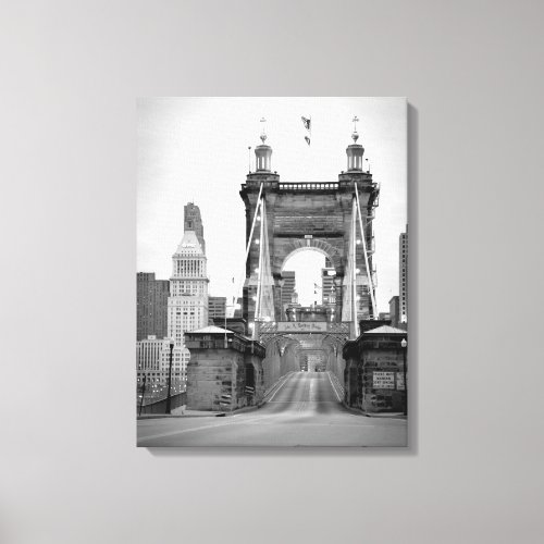 John A Roebling Bridge Cincinnati OH Canvas Print