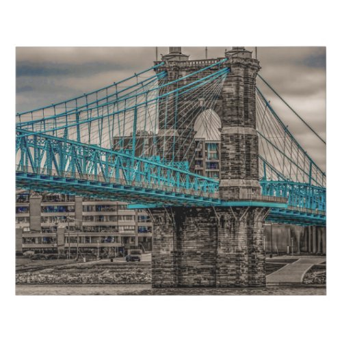  John A Roebling Suspension Bridge 2 Faux Canvas Print