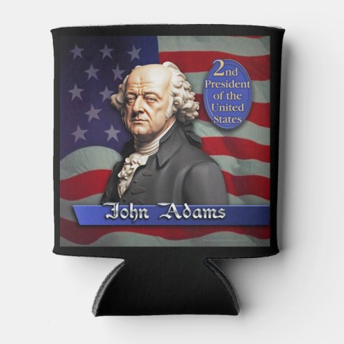 John Adams 2nd President of the United States Can Cooler
