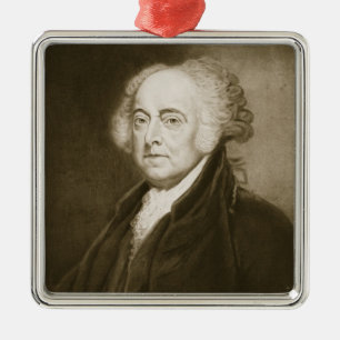 John Adams, 2nd President of the United States of Metal Ornament