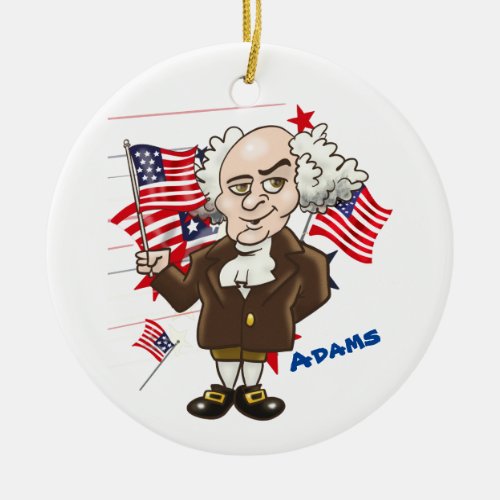 John Adams and Thomas Jefferson Ceramic Ornament