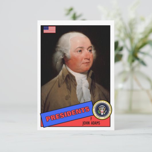 John Adams Baseball Card (Standing Front)