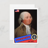 John Adams Baseball Card (Front/Back)
