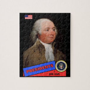 John Adams Baseball Card Jigsaw Puzzle