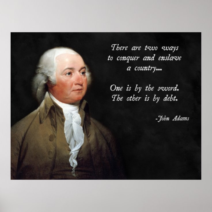 John Adams Debt and Sword Poster | Zazzle