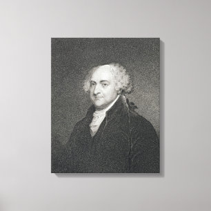 John Adams, engraved by James Barton Longacre (179 Canvas Print