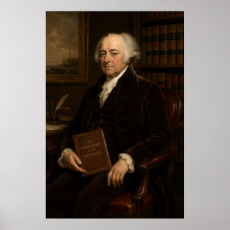 John Adams Oil Portrait Painting | Founding Father Poster