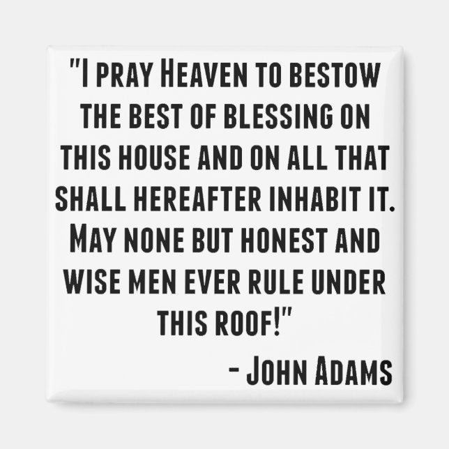 John Adams Quote Magnet (Front)