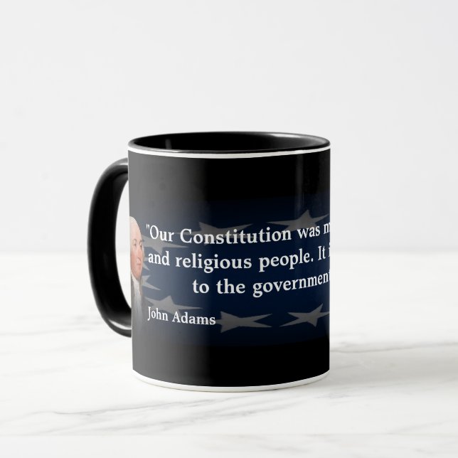 John Adams Quote On Our Constitution Mug (Front Left)