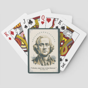 John Adams Quote Second President Illustration Poker Cards
