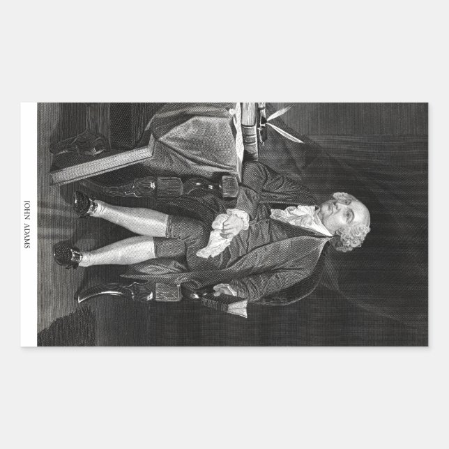 John Adams Rectangular Sticker (Front)