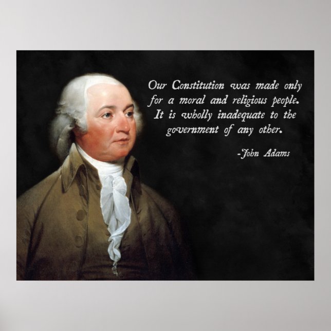 John Adams Religion Poster (Front)