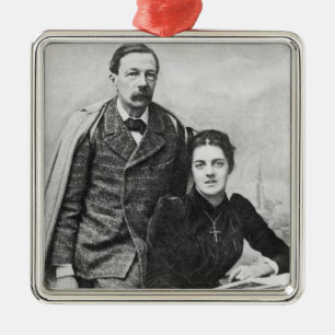John Addington Symonds and His Daughter, 1891 Metal Ornament