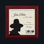 John Alden Mayflower Descendant Keepsake Box<br><div class="desc">Are you a descendant of John Alden? Honor your heritage with this commemorative keepsake box for the 400th anniversary of the Mayflower voyage. John Alden was born in England around 1599. He was a cooper and crew member on the Mayflower. After arriving in America, he signed the Mayflower Compact and...</div>