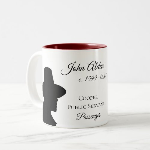 John Alden Mayflower Descendant Mug