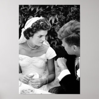 John and Jackie Kennedy At Their Wedding - 1953 Poster