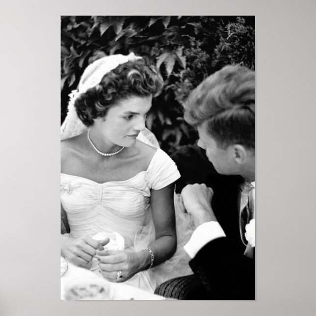 John and Jackie Kennedy At Their Wedding - 1953 Poster (Front)