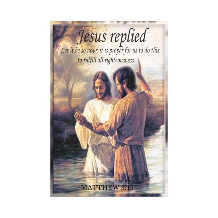 John and Jesus mountains baptizing blur Canvas Print | Zazzle