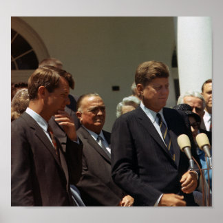 John and Robert Kennedy with J. Edgar Hoover Poster