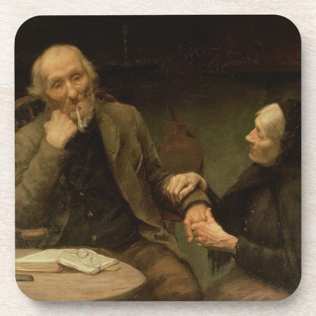 John Anderson, My Jo, 1894 (oil on canvas) Beverage Coaster (Front)