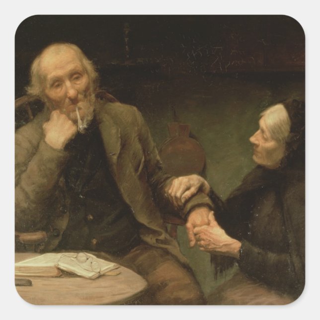 John Anderson, My Jo, 1894 (oil on canvas) Square Sticker (Front)