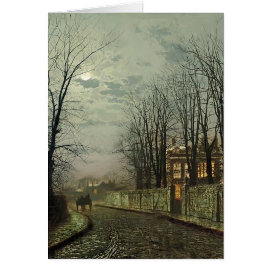 John Atkinson Grimshaw- A Wintry Moon Cards (Front)