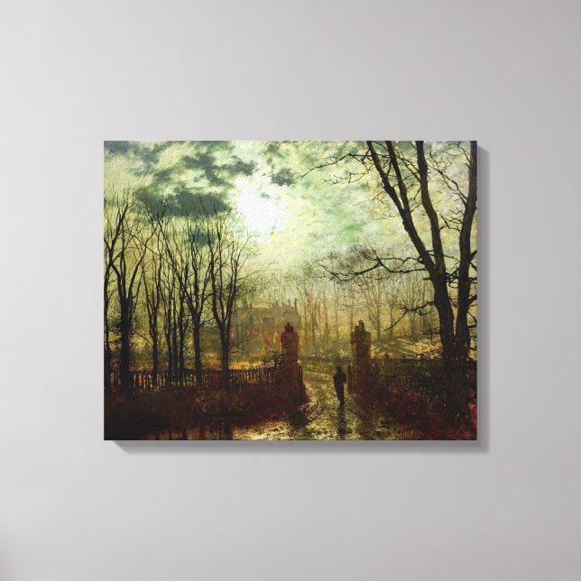 John Atkinson Grimshaw At the Park Gate Canvas Print (Front)