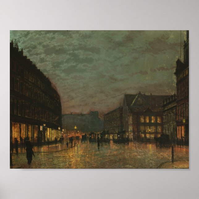 John Atkinson Grimshaw - Boar Lane, Leeds Poster (Front)